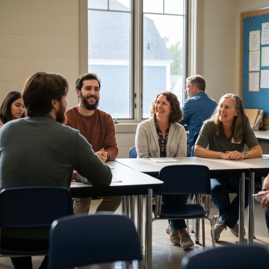 Community meeting at Talbot School