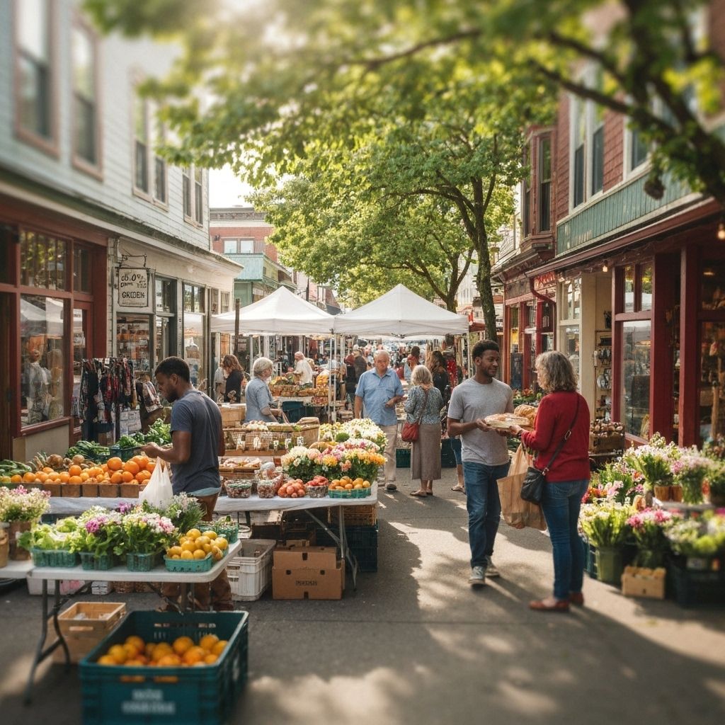 Local market and community businesses on Forest Avenue